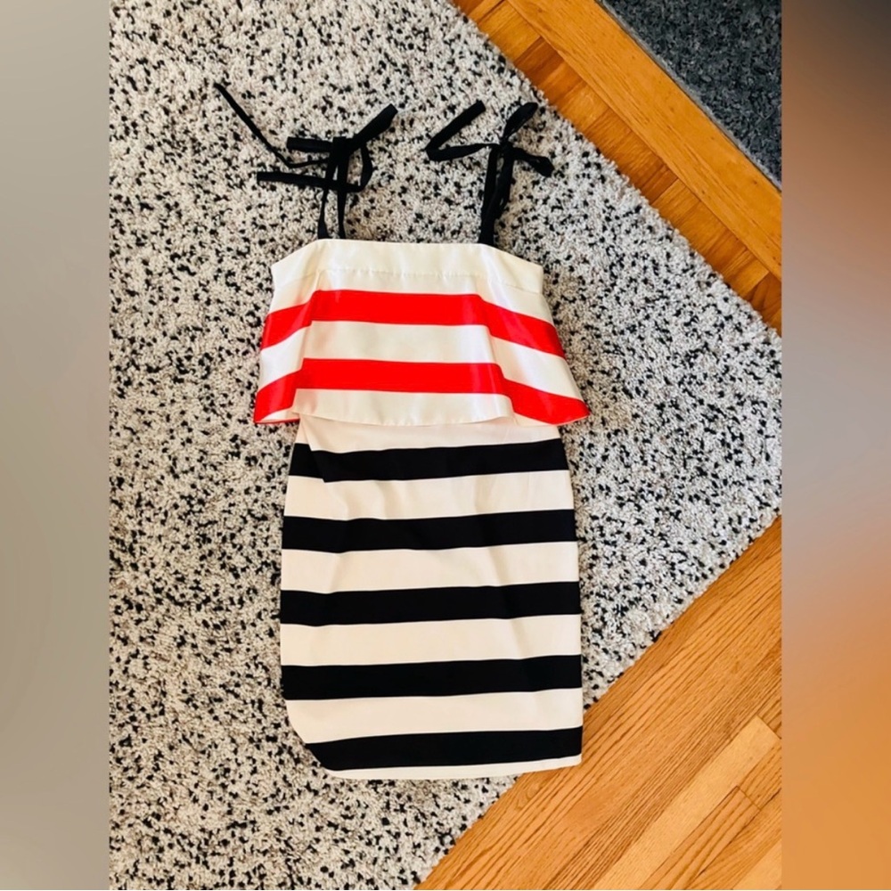 Mare-Anthropologie Dress with Red and Black Stripes